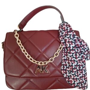 ANN KLEIN 👛 NWOT - Adorable Maroon Handbag for Women - Size: Medium